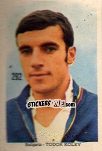 Sticker Todor Kolev - Mexico 1970 n. 292 - Editora Sadira