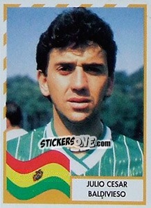 Cromo Julio Cesar Baldivieso - Copa América 1995 - Navarrete