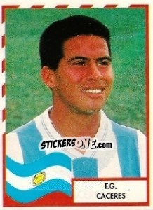 Cromo F.G. Caceres - Copa América 1995 - Mundicromo