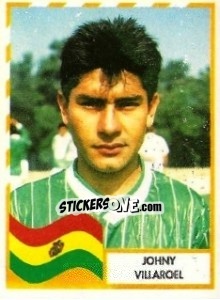 Cromo Johny Villaroel - Copa América 1995 - Mundicromo