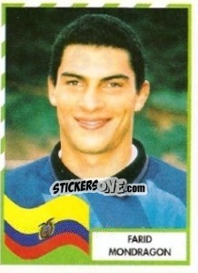 Sticker Faryd Mondragon - Copa América 1995 - Mundicromo