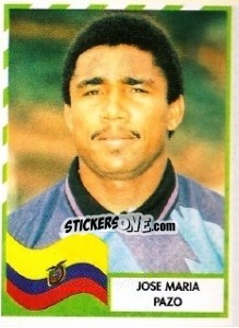 Cromo Jose Maria Pazo - Copa América 1995 n. 64 - Mundicromo