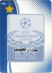 Sticker Roma Finale 2009 - UEFA Champions League 2008-2009. Trading Cards Game n. 5 - Panini
