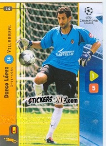 Sticker Diego López - UEFA Champions League 2008-2009. Trading Cards Game - Panini