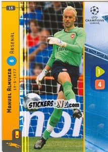 Sticker Manuel Almunia - UEFA Champions League 2008-2009. Trading Cards Game - Panini