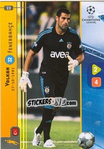 Sticker Volkan Demirel - UEFA Champions League 2008-2009. Trading Cards Game n. 22 - Panini
