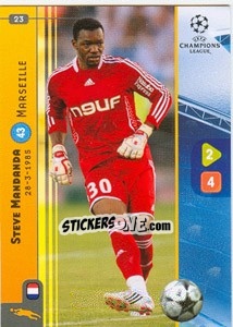 Sticker Steve Mandanda - UEFA Champions League 2008-2009. Trading Cards Game n. 23 - Panini