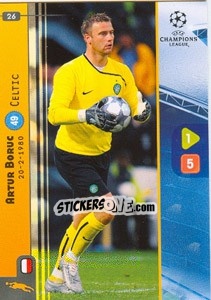 Sticker Artur Boruc - UEFA Champions League 2008-2009. Trading Cards Game n. 26 - Panini