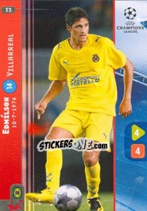 Sticker Edmílson - UEFA Champions League 2008-2009. Trading Cards Game n. 33 - Panini