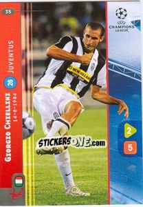 Sticker Giorgio Chiellini - UEFA Champions League 2008-2009. Trading Cards Game n. 35 - Panini