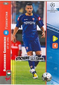 Sticker Alessandro Gamberini - UEFA Champions League 2008-2009. Trading Cards Game n. 36 - Panini