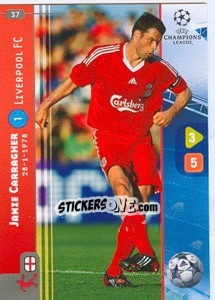 Sticker Jamie Carragher - UEFA Champions League 2008-2009. Trading Cards Game n. 37 - Panini