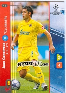 Sticker Joan Capdevila - UEFA Champions League 2008-2009. Trading Cards Game - Panini