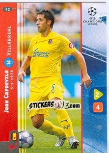 Sticker Joan Capdevila - UEFA Champions League 2008-2009. Trading Cards Game n. 42 - Panini