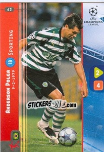 Sticker Anderson Polga - UEFA Champions League 2008-2009. Trading Cards Game n. 43 - Panini