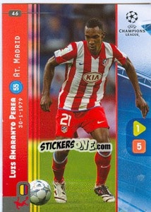 Sticker Luis Perea - UEFA Champions League 2008-2009. Trading Cards Game n. 46 - Panini