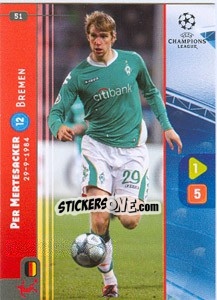 Sticker Per Mertesacker - UEFA Champions League 2008-2009. Trading Cards Game - Panini