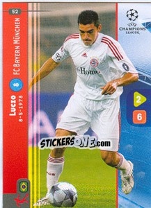 Sticker Lucio - UEFA Champions League 2008-2009. Trading Cards Game - Panini