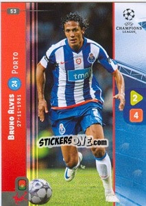 Sticker Bruno Alves - UEFA Champions League 2008-2009. Trading Cards Game - Panini