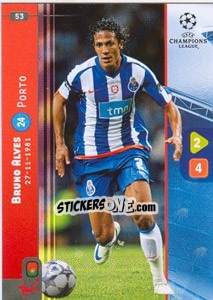 Sticker Bruno Alves - UEFA Champions League 2008-2009. Trading Cards Game n. 53 - Panini