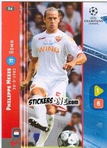 Sticker Philippe Mexes - UEFA Champions League 2008-2009. Trading Cards Game n. 54 - Panini