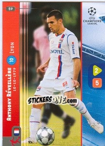 Sticker Anthony Reveillère - UEFA Champions League 2008-2009. Trading Cards Game n. 59 - Panini