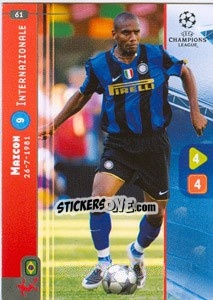 Sticker Maicon - UEFA Champions League 2008-2009. Trading Cards Game n. 61 - Panini