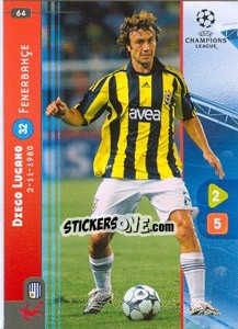 Sticker Diego Lugano - UEFA Champions League 2008-2009. Trading Cards Game n. 64 - Panini
