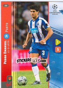 Sticker Pedro Emanuel - UEFA Champions League 2008-2009. Trading Cards Game n. 66 - Panini