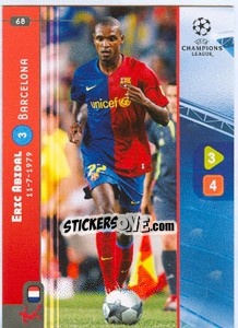 Sticker Eric Abidal - UEFA Champions League 2008-2009. Trading Cards Game n. 68 - Panini