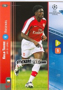 Sticker Kolo Toure - UEFA Champions League 2008-2009. Trading Cards Game n. 70 - Panini