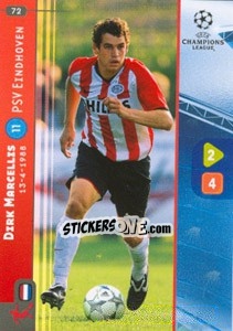 Sticker Dirk Marcellis - UEFA Champions League 2008-2009. Trading Cards Game n. 72 - Panini