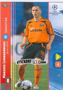 Sticker Mariusz Lewandowski - UEFA Champions League 2008-2009. Trading Cards Game - Panini