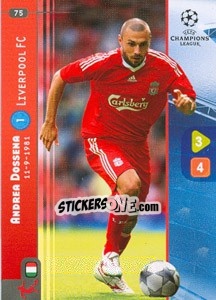 Sticker Andrea Dossena - UEFA Champions League 2008-2009. Trading Cards Game - Panini