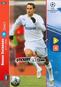 Sticker Roman Shirokov - UEFA Champions League 2008-2009. Trading Cards Game n. 76 - Panini