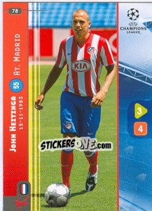 Sticker John Heitinga - UEFA Champions League 2008-2009. Trading Cards Game n. 78 - Panini