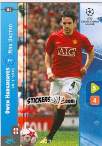 Sticker Owen Hargreaves - UEFA Champions League 2008-2009. Trading Cards Game n. 81 - Panini