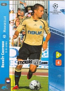 Figurina Benoît Cheyrou - UEFA Champions League 2008-2009. Trading Cards Game - Panini