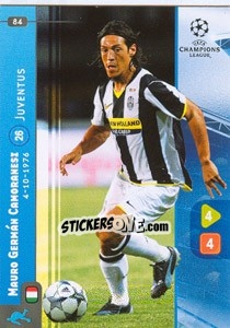 Sticker Mauro Camoranesi - UEFA Champions League 2008-2009. Trading Cards Game - Panini