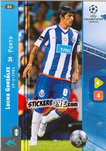 Sticker Lucho González - UEFA Champions League 2008-2009. Trading Cards Game - Panini