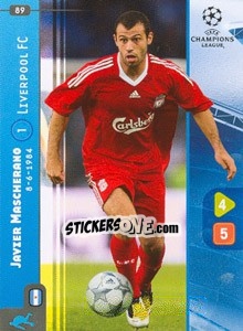 Sticker Javier Mascherano - UEFA Champions League 2008-2009. Trading Cards Game n. 89 - Panini