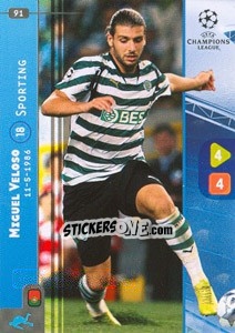 Sticker Miguel Veloso - UEFA Champions League 2008-2009. Trading Cards Game n. 91 - Panini