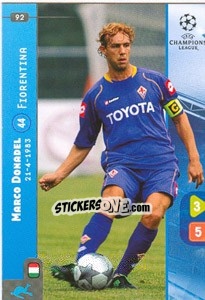 Sticker Marco Donadel - UEFA Champions League 2008-2009. Trading Cards Game n. 92 - Panini