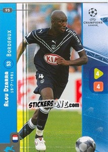 Sticker Alou Diarra - UEFA Champions League 2008-2009. Trading Cards Game n. 95 - Panini