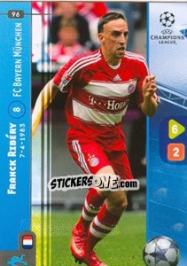 Sticker Franck Ribéry - UEFA Champions League 2008-2009. Trading Cards Game n. 96 - Panini
