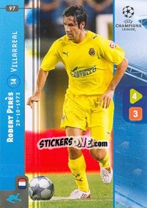 Sticker Robert Pirès - UEFA Champions League 2008-2009. Trading Cards Game n. 97 - Panini