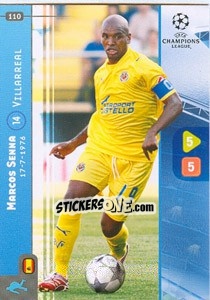 Sticker Marcos Senna - UEFA Champions League 2008-2009. Trading Cards Game n. 110 - Panini