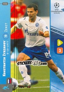 Sticker Konstantin Zyryanov - UEFA Champions League 2008-2009. Trading Cards Game n. 111 - Panini