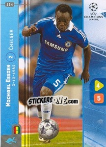Sticker Michael Essien - UEFA Champions League 2008-2009. Trading Cards Game n. 114 - Panini