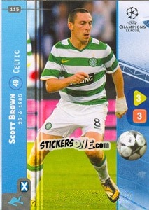 Sticker Scott Brown - UEFA Champions League 2008-2009. Trading Cards Game - Panini
